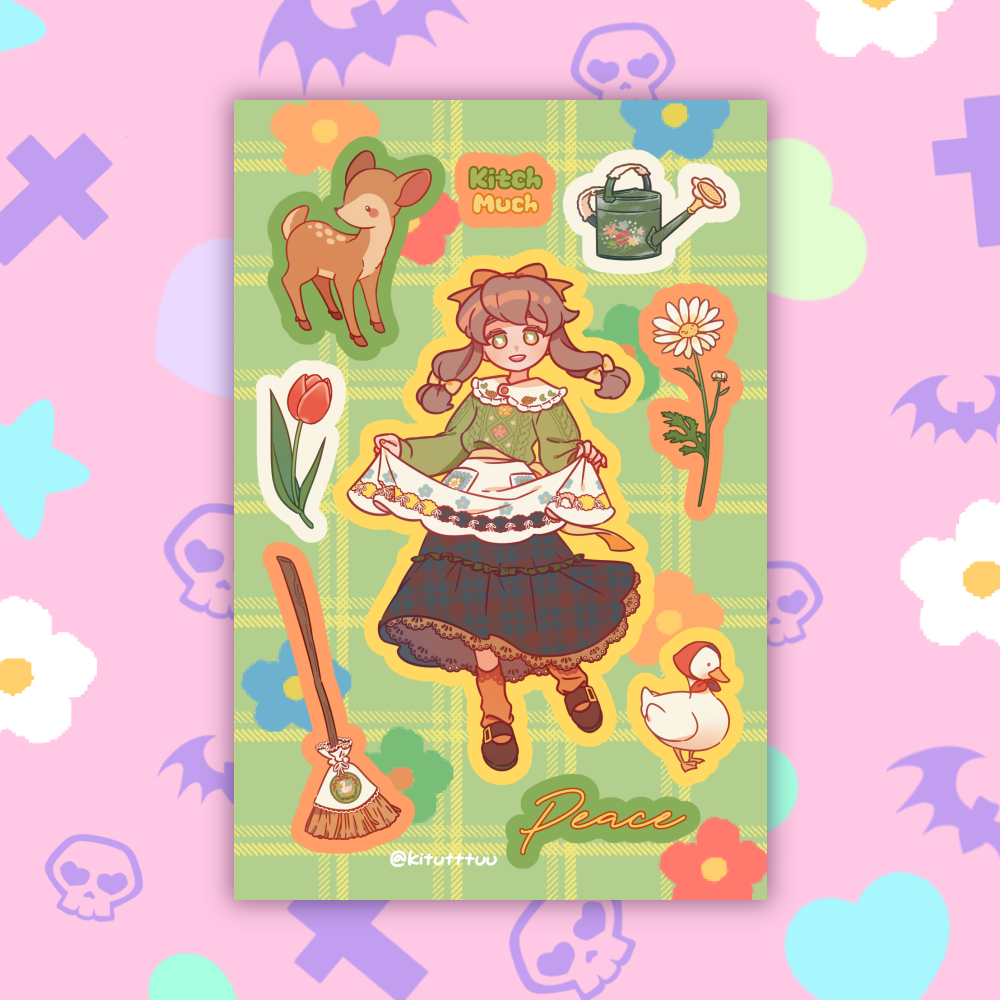[KM07] Kitch Much Girls 'Winter' Sticker Sheet (options)