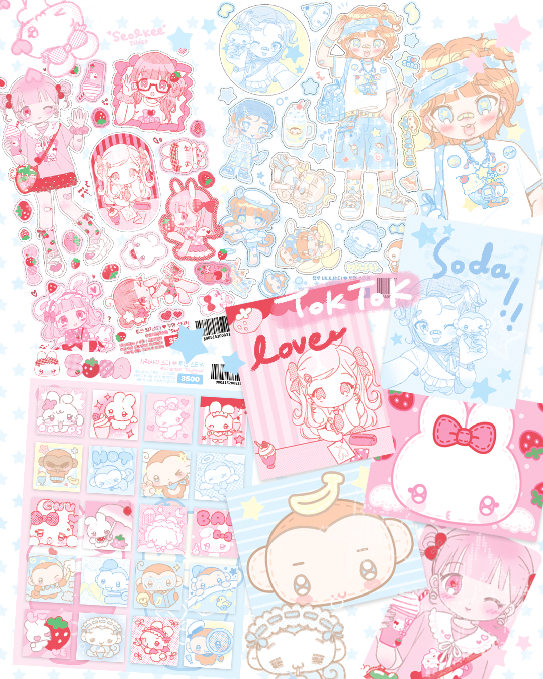 [SK31] NEW Seolkee 'Tok Tok Love Soda' Sticker Pack (Single/Pack)