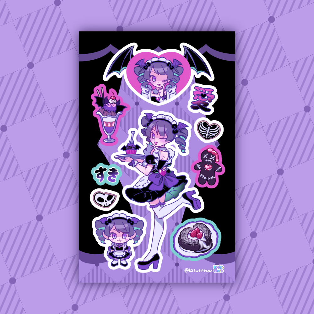 [KM02] Kitch Much'Maid Girls' Sticker Sheet (options)