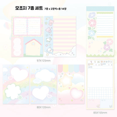 [RY18] NEW Rayeon Fancy 7 Design Memo Sticker Set