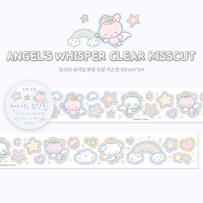 [RY38] NEW Rayeon Fancy 'Angel's Whisper' Clear Kisscut Masking Tape