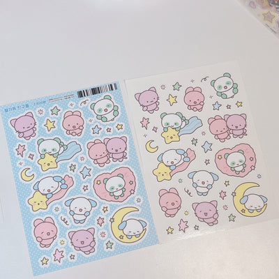 [RY05] NEW Rayeon Fancy 'Star-filled Friends' Matte Sticker Sheet