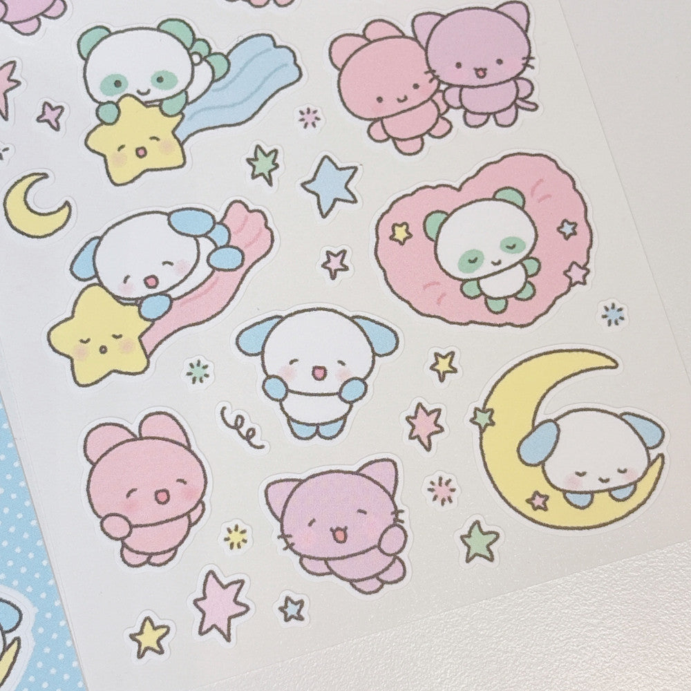 [RY05] NEW Rayeon Fancy 'Star-filled Friends' Matte Sticker Sheet
