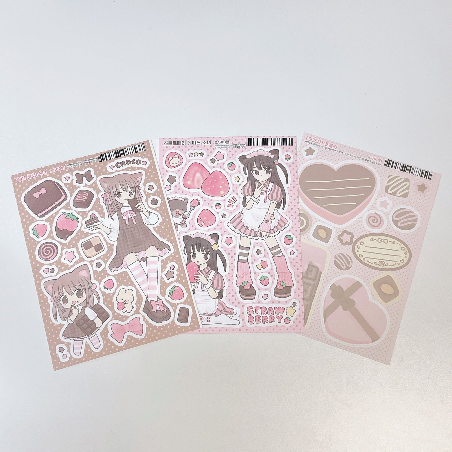 [RY12] NEW Rayeon Fancy 'Strawberry Chocolate' Sticker Sheet Pack (Pack/Singles)