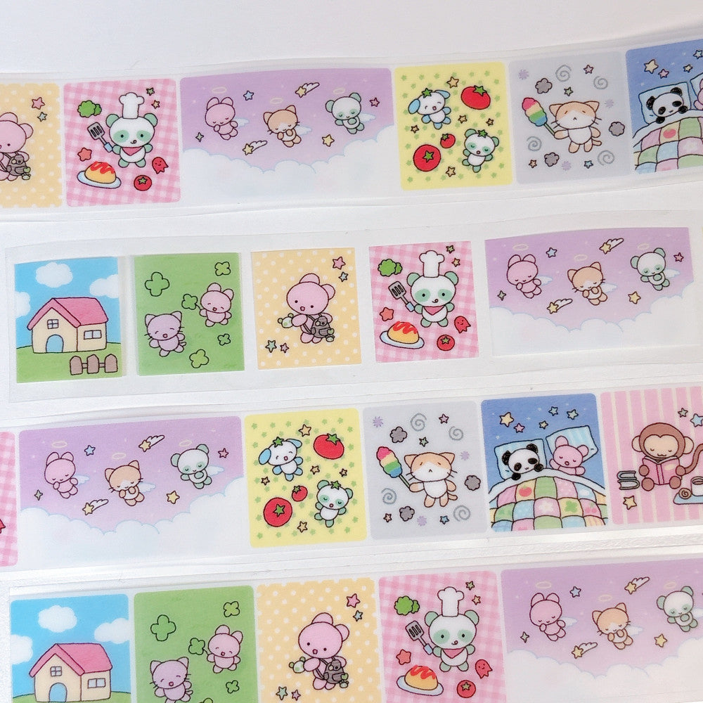 [RY32] NEW Rayeon Fancy 'Square Square Monthly' Clear Kisscut Masking Tape