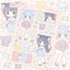 [RY20] NEW Rayeon Fancy 'Mouse and Cat' Sand Glitter Clear Sticker Sheet