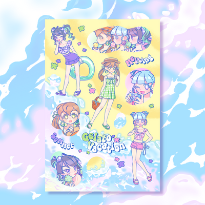 [KM10] NEW Kitch Much 'Gelato Summer Vacation' Sticker Sheet