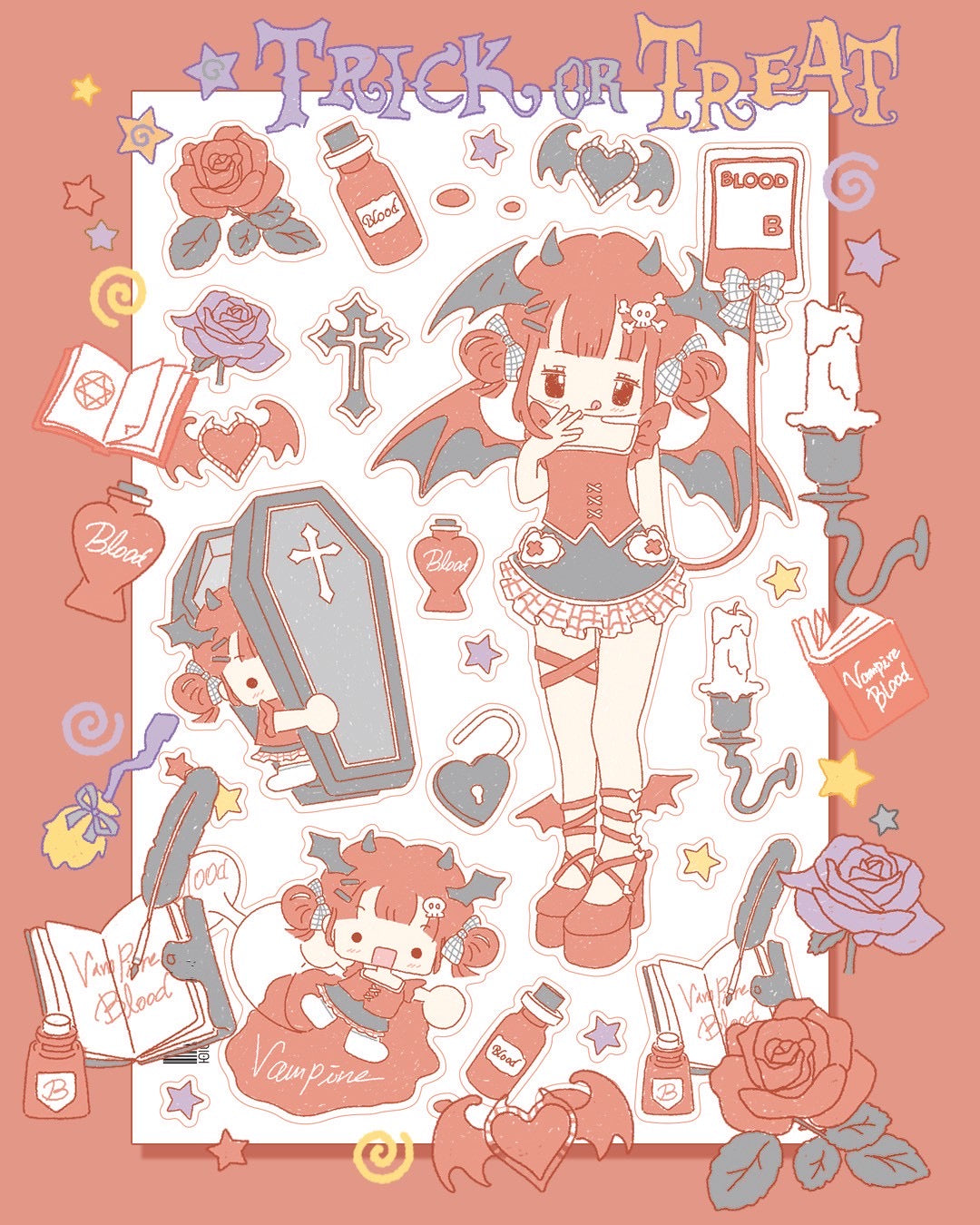 [DC155] NEW Danchoo 'Vampire Blood' Sticker Sheet