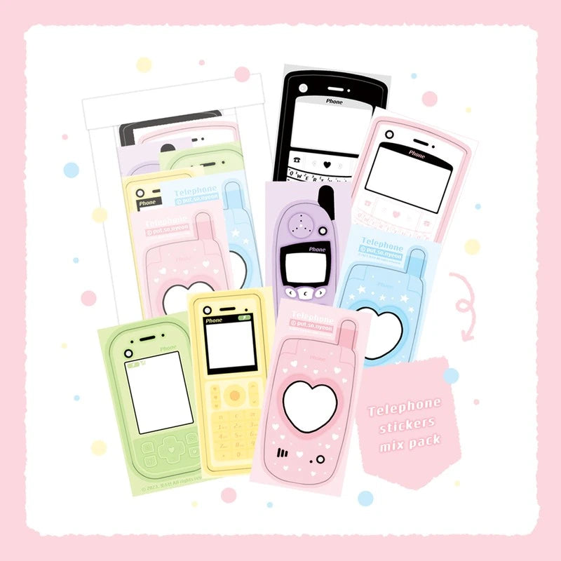 [LT82] Lita Planet Vintage Phone Memo Sticker Pack