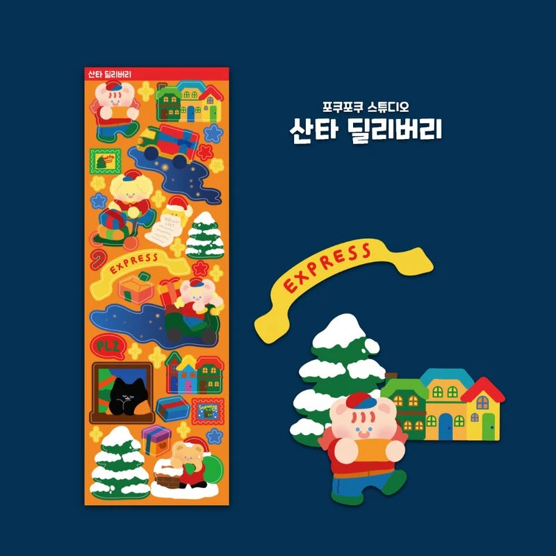 [PO08] Poku Poku Studio 2021 Christmas Sticker Sheet Pack B
