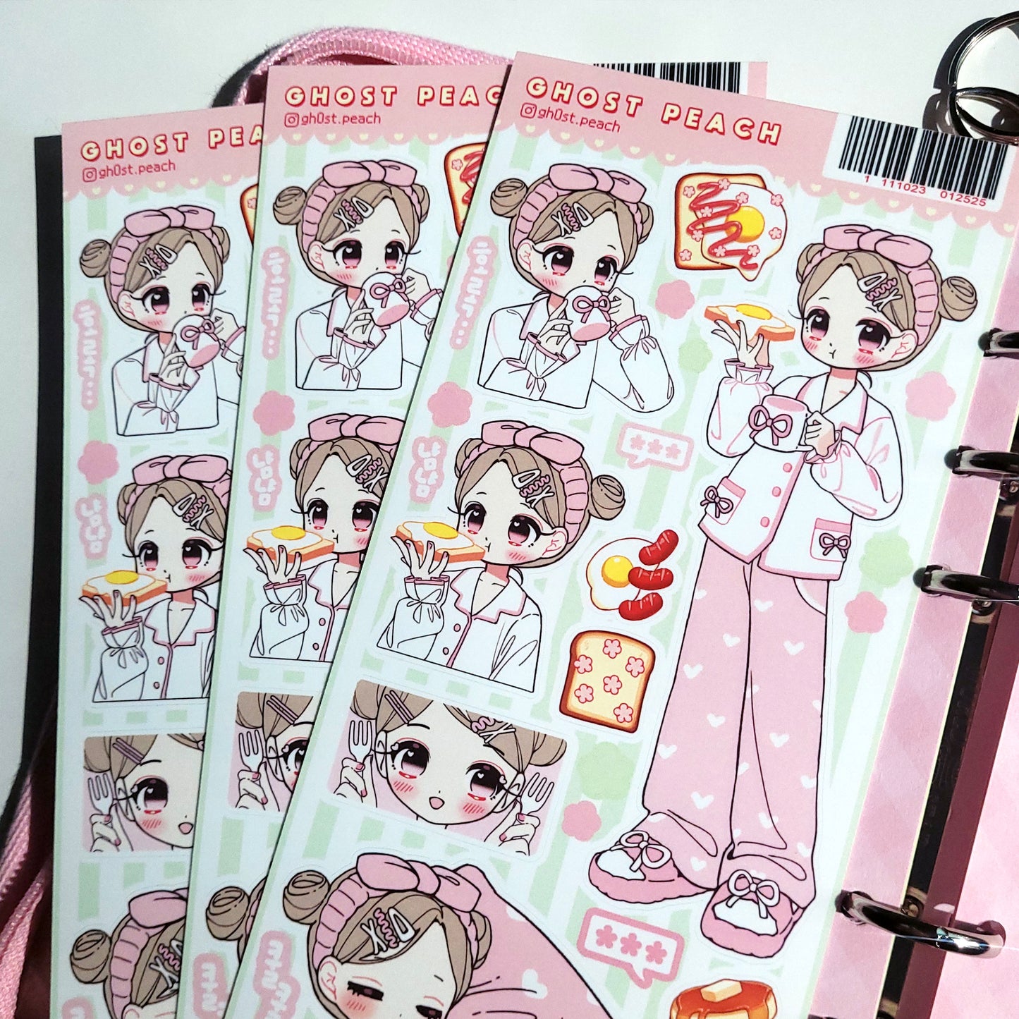 [GP03] Ghost Peach 'Spring Breakfast' Sticker Sheet