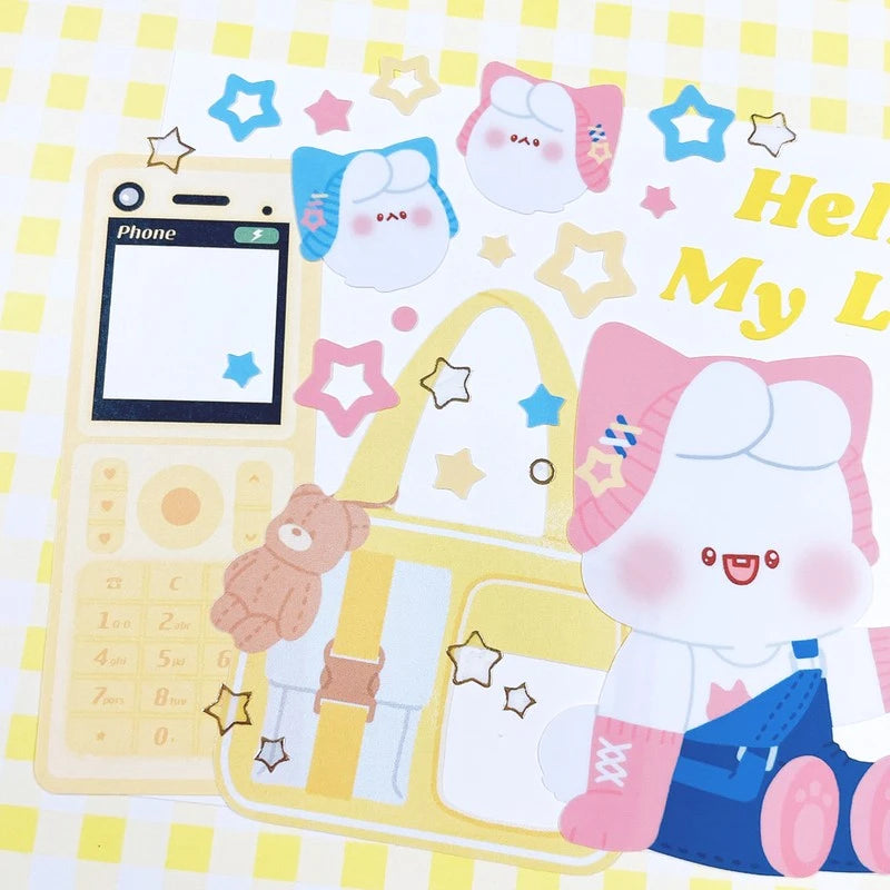 [LT82] Lita Planet Vintage Phone Memo Sticker Pack