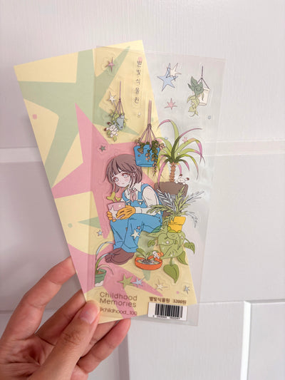 [CM35] NEW Childhood Memories 'Starry Green House' Clear Sticker Sheet