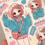 [GP23] Ghost Peach 'Berry Mint Donut' Sticker Sheet