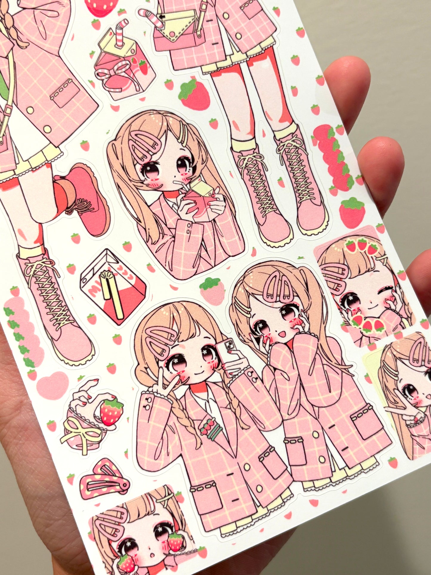 [GP24] Ghost Peach 'Creamy Milk Girl' Sticker Sheet
