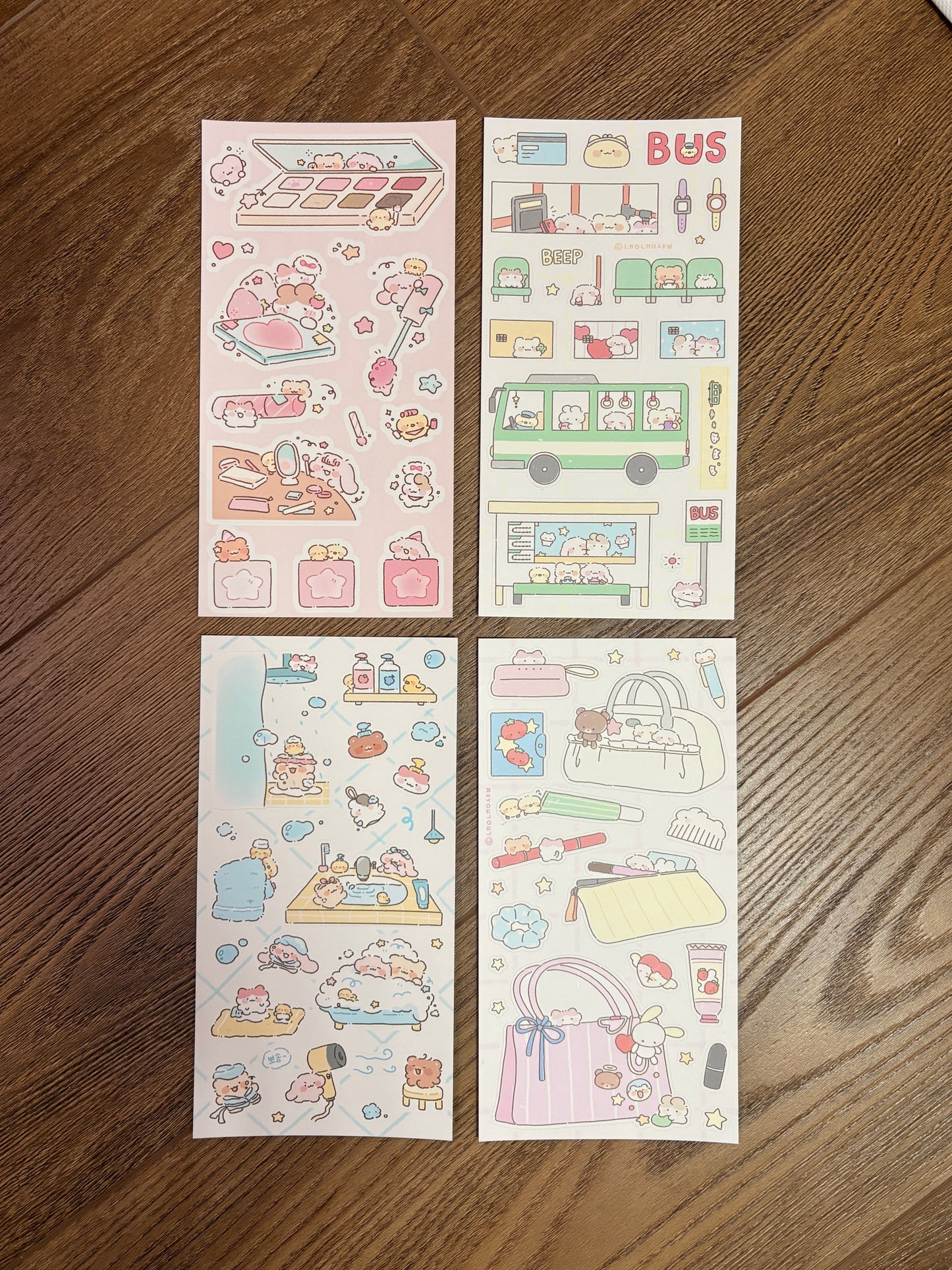 [SY82] NEW Syom x Nyung Nyung Shop Collaboration 'Going Out Today' Sticker Pack