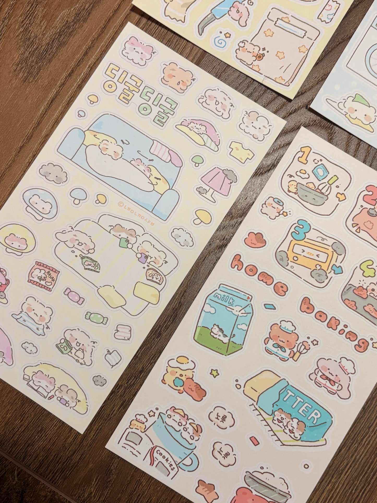 [SY81] NEW Syom x Nyung Nyung Shop Collaboration 'Not Going Out Today' Sticker Pack