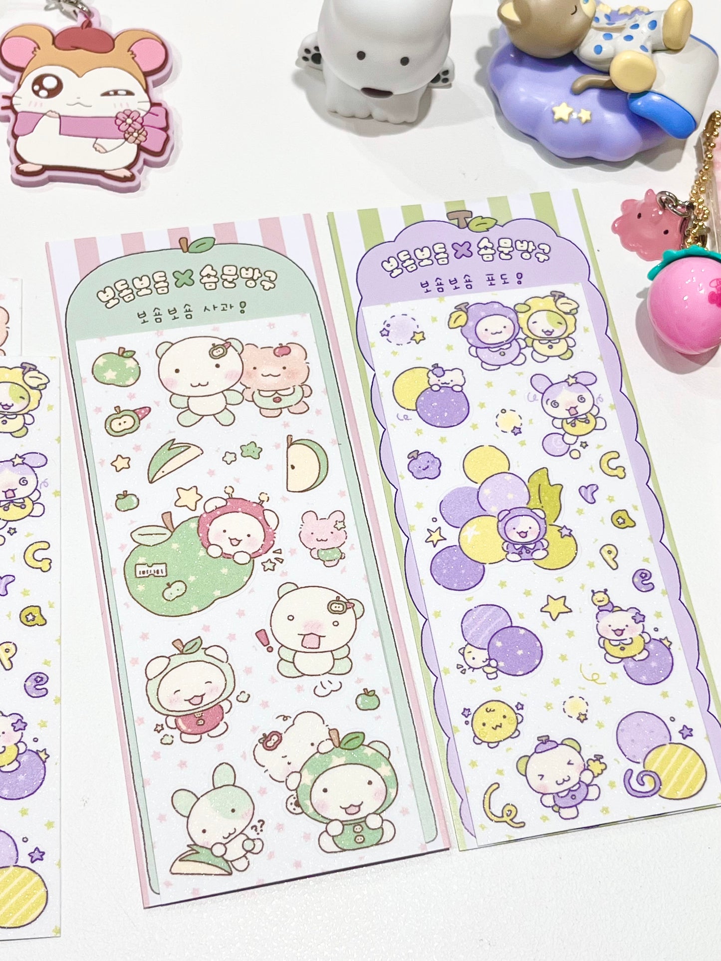 [SY63] Syom x Bodeum Bodeum Glittery Fruits Sticker Sheets (options)
