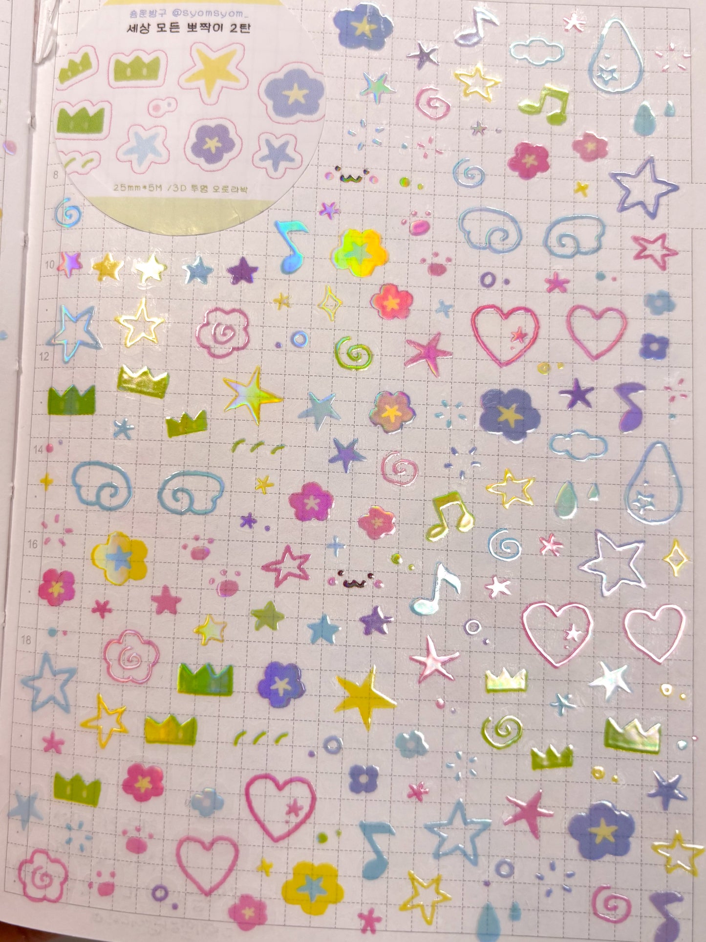 [SY65] Syom All the Cuties in the World ver.2 Kisscut Masking Tape 25mm x 5m