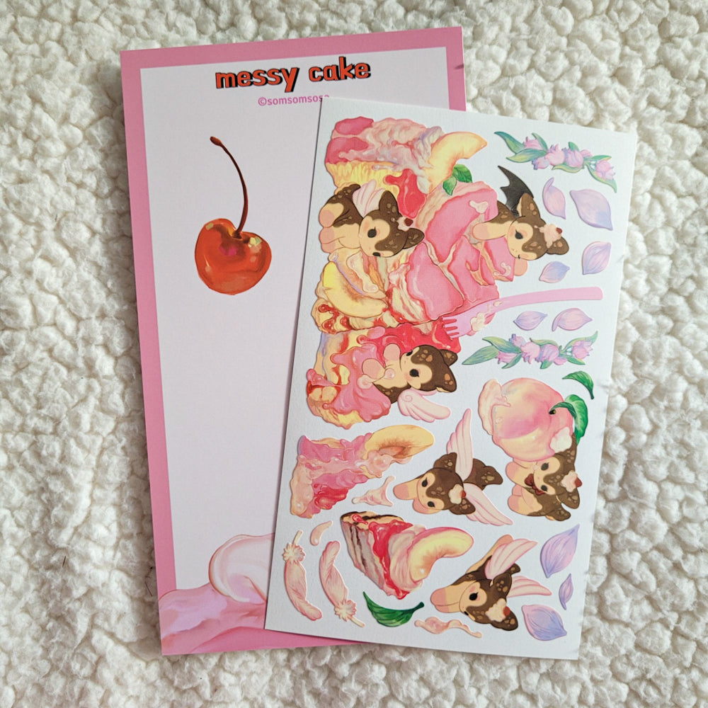 [SO07] Somsomsoso Messy Cake Sticker Sheet
