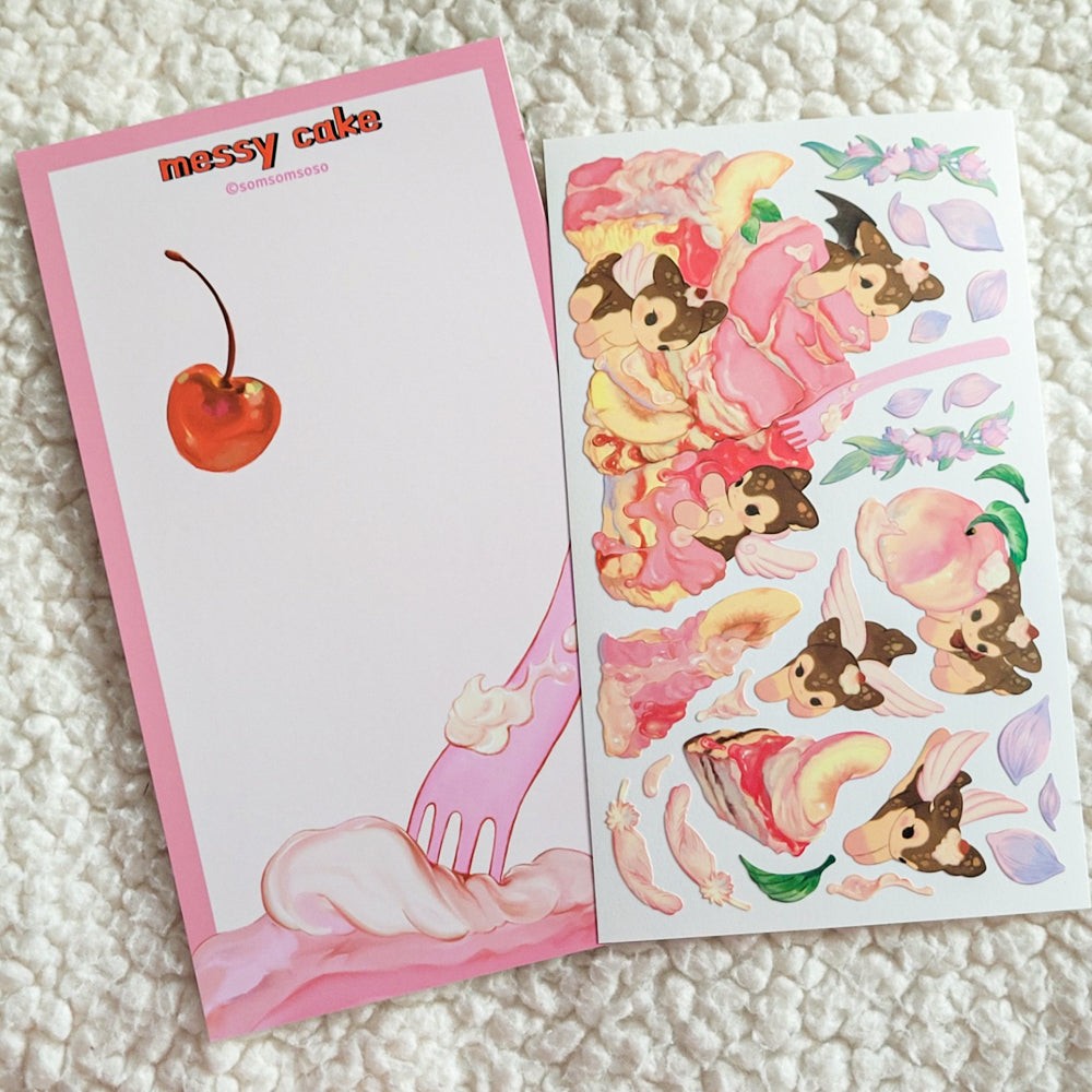 [SO07] Somsomsoso Messy Cake Sticker Sheet