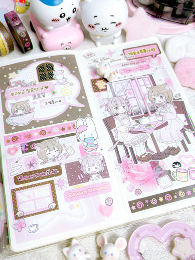 [CB22] NEW Cute Bus 'Come To My Little Sweet Home' Sticker Sheet