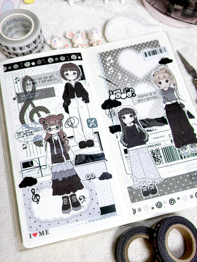 [CB02] NEW Cute Bus 'Today's Black' Sticker Sheet