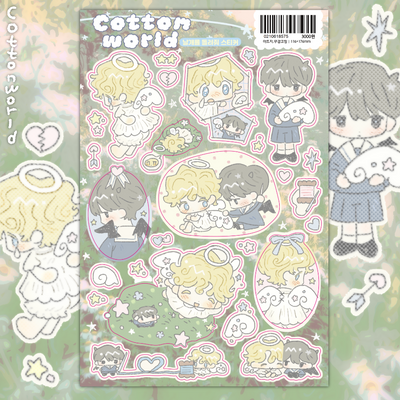 [CW128] NEW Cotton World 'Give My Wings Back' Sticker Sheet