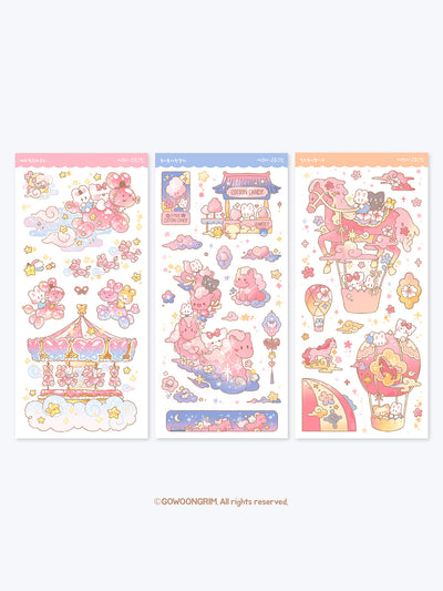 [GO75] NEW Gowoongrim x Studio Arvie 'Pink Pony Park' Sticker Pack