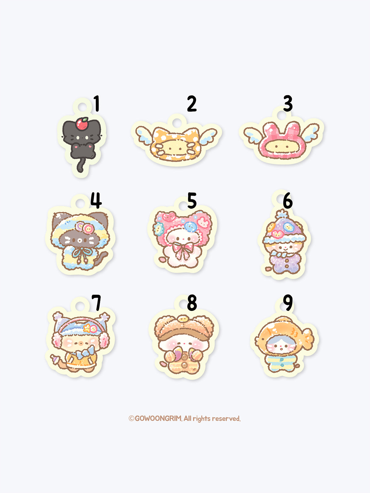 [GO81] NEW Gowoongrim Neon Keyring (options)