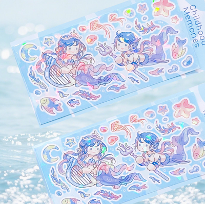 [Childhood Memories] Mermaid's Journey Holograhic Sticker Sheet