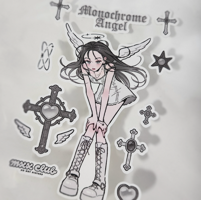 [Maxxie Club] Monochrome Angel Sticker Sheet