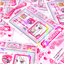 [PF58] Palmfarm Studio 90's Credit Card Frame Sticker Sheet (Pink/Blue)