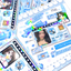 [PF58] Palmfarm Studio 90's Credit Card Frame Sticker Sheet (Pink/Blue)