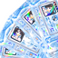 [PF58] Palmfarm Studio 90's Credit Card Frame Sticker Sheet (Pink/Blue)