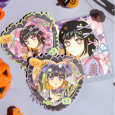 [Jjong Studio] Halloween Heart Lace Sticker Seals