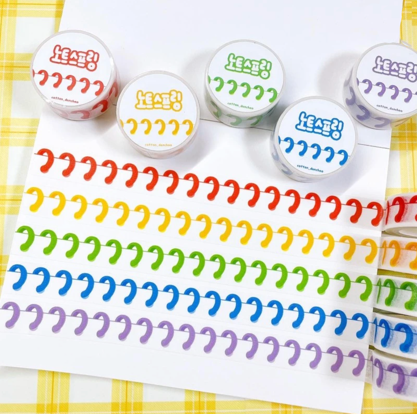 [DC47] Danchoo Note Spring Masking Tape (12 colors)