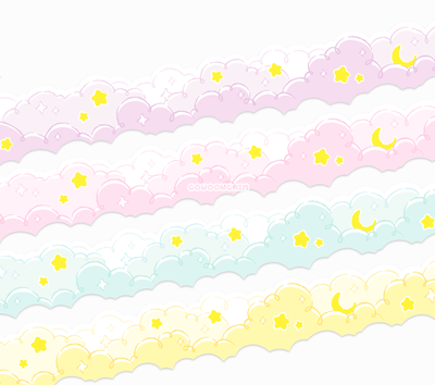 [GO06] Gowoongrim  Line Cloud Die-cut Masking Tape (options)