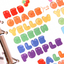 [JJ23] Jjong Studio Balloon Alphabet Sticker Sheet Set (Vivid/Pastel)