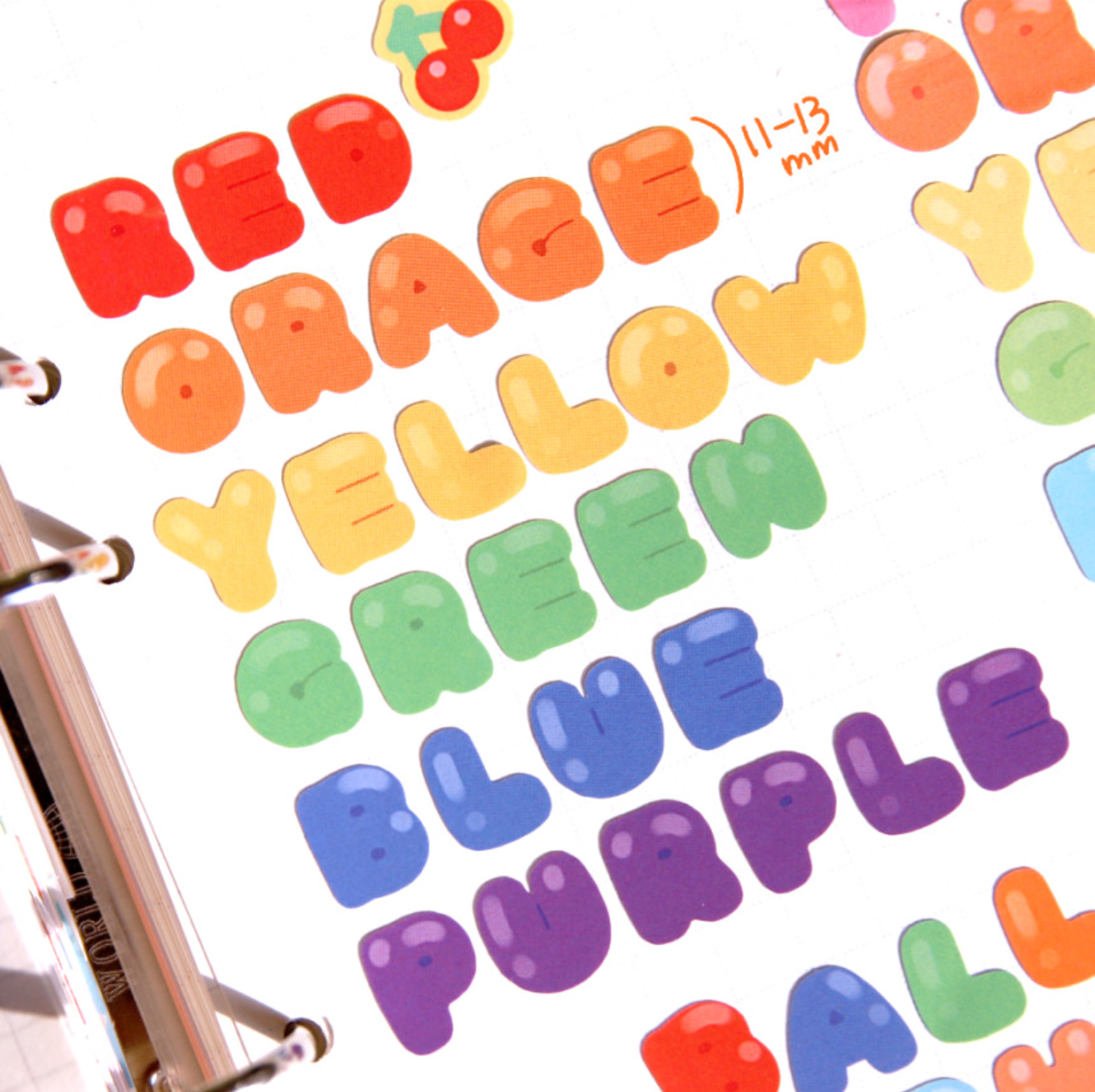 [JJ23] Jjong Studio Balloon Alphabet Sticker Sheet Set (Vivid/Pastel)