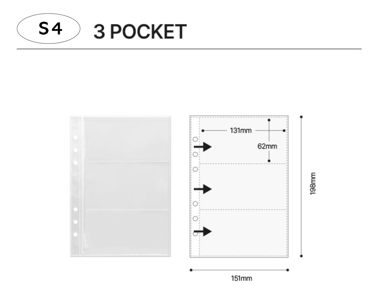[YD05] Yudaeng A5 Regular 6 Holes Premium Binder Pages (Pack Of 10) (options)***