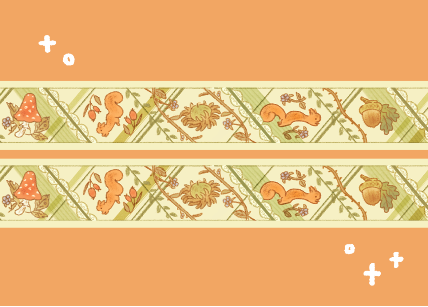 [CW60] Cotton World Forest Squirrel Masking Tape 15mm x 10m