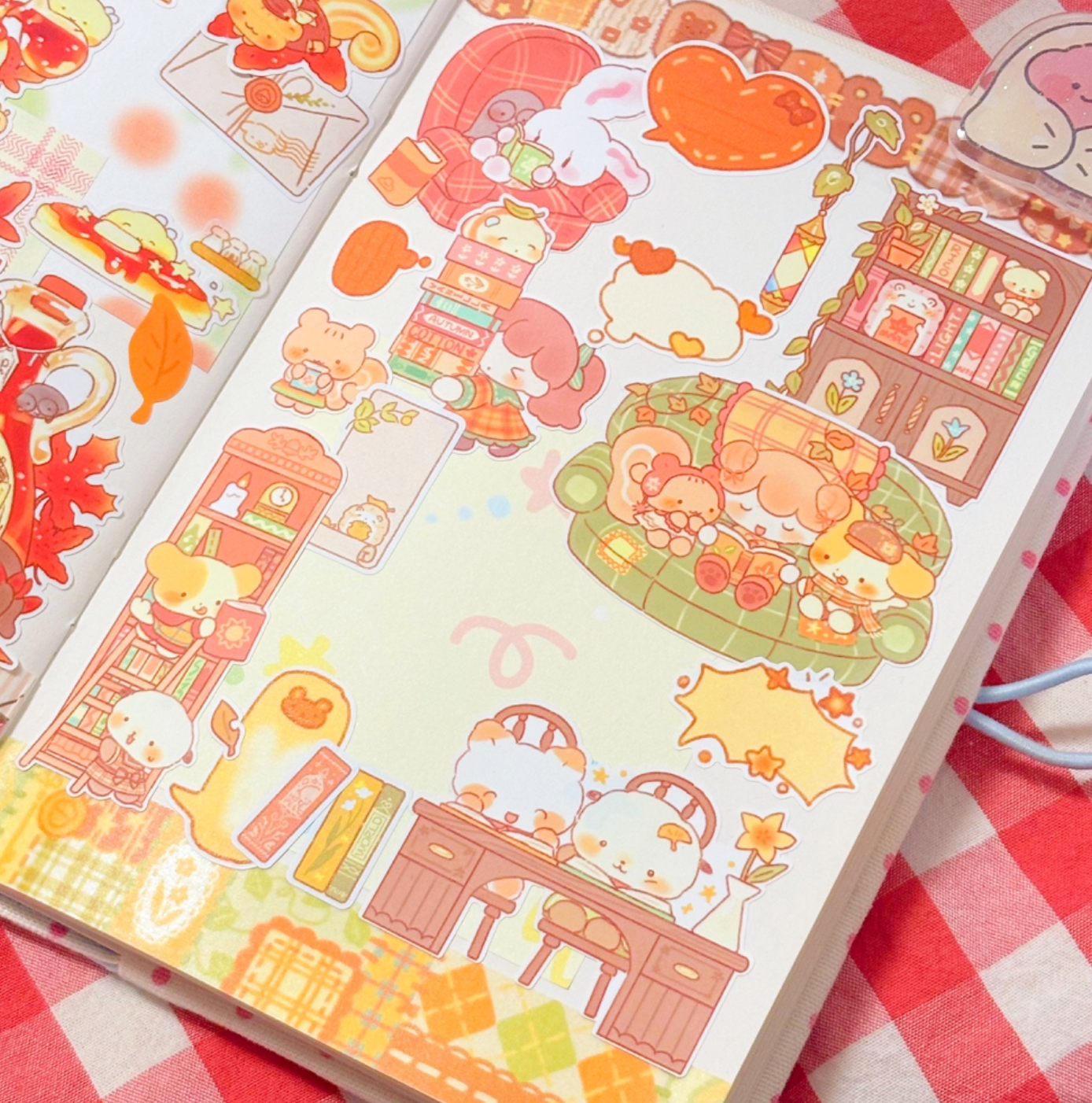 [CW58] Cotton World Autumn Shelf Kisscut Masking Tape 35mm x 5m