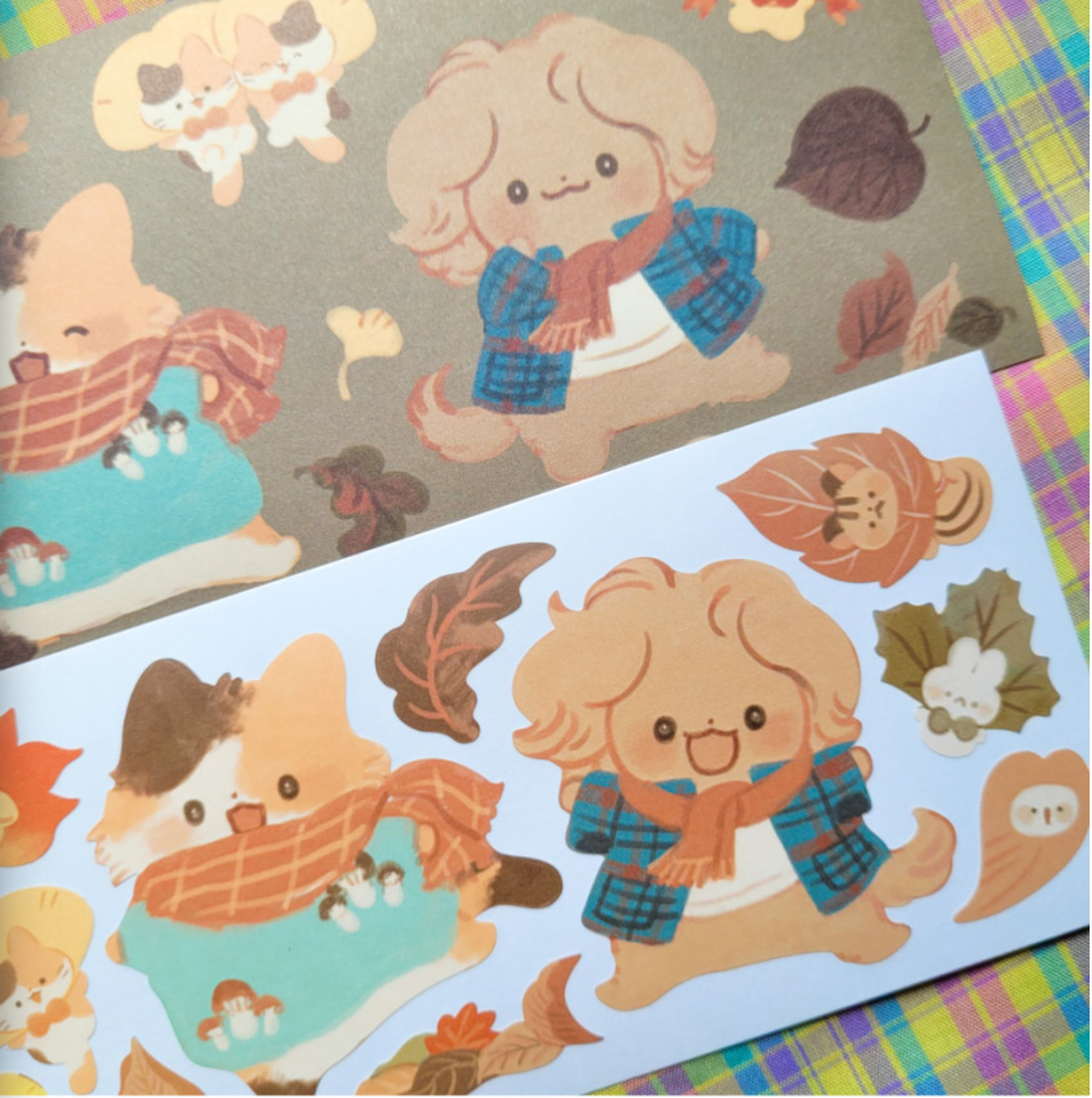 [SO37] Somsomsoso Fallen Leaf Dance Sticker Sheet