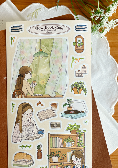 [BR09] by.rana 'Slow Book Cafe' Sticker Sheet