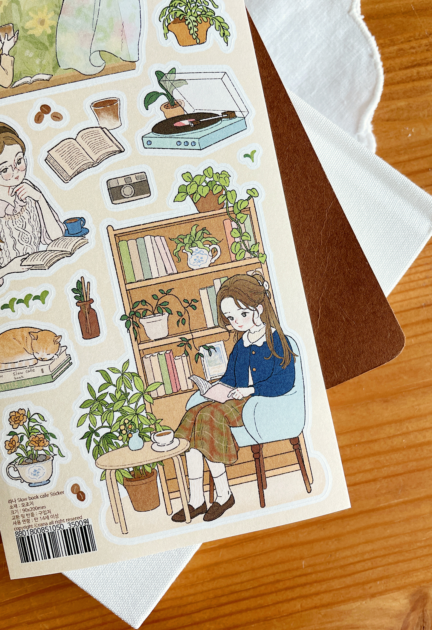 [BR09] by.rana 'Slow Book Cafe' Sticker Sheet