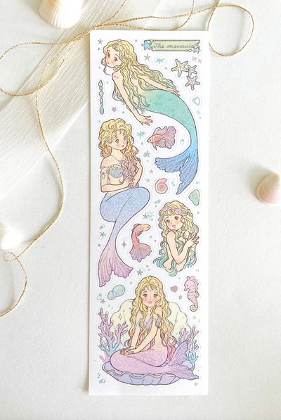 [BR18] RESTOCK by.rana 'My Little Mermaid' Aurora Foil Sticker Sheet