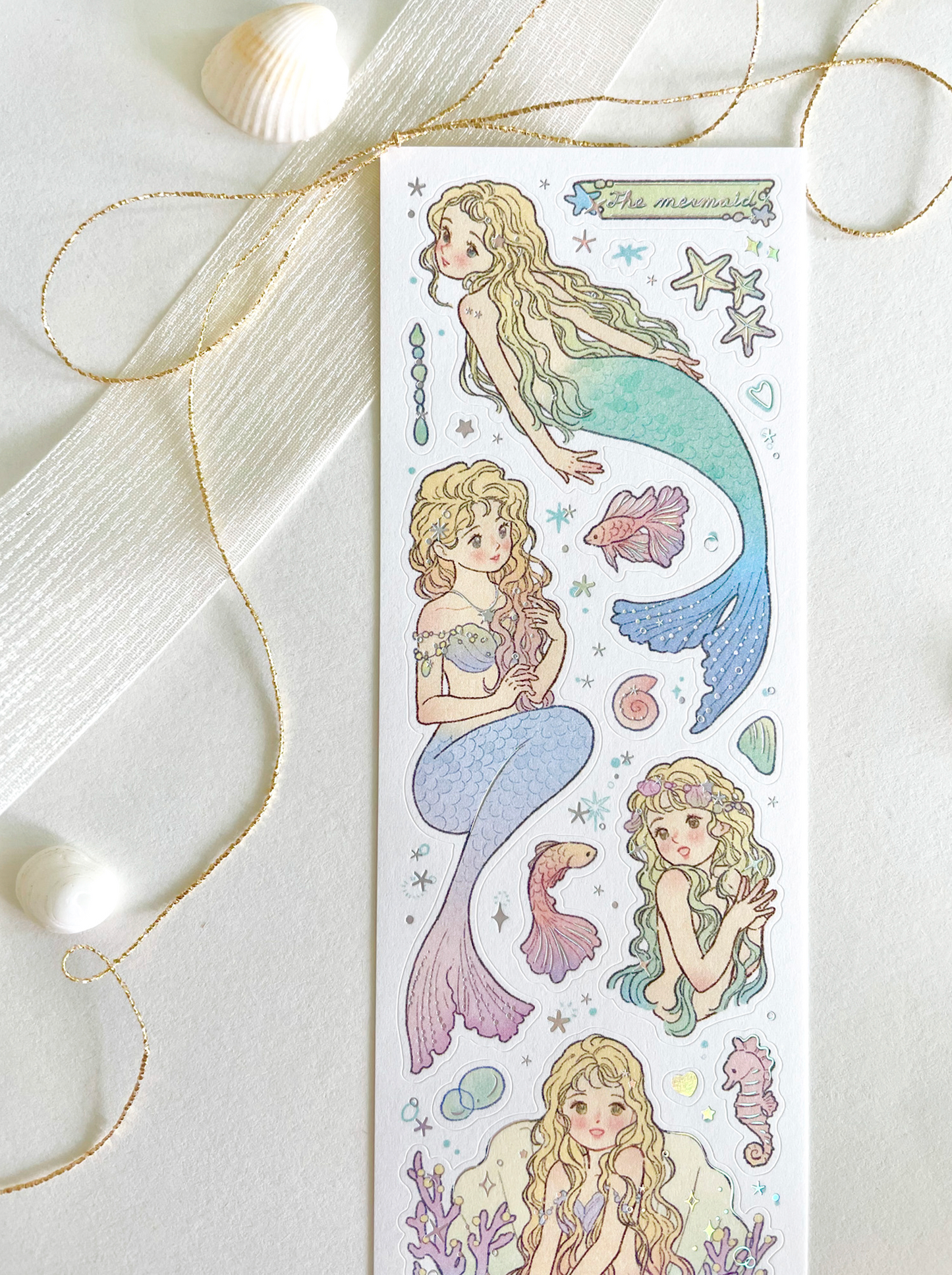 [BR18] RESTOCK by.rana 'My Little Mermaid' Aurora Foil Sticker Sheet