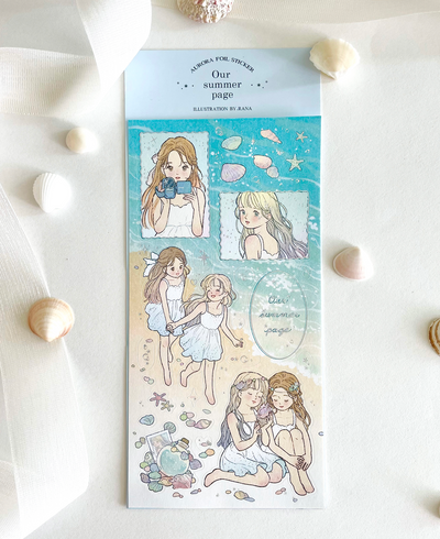 [BR19] RESTOCK by.rana 'Our Summer Page' Aurora Foil Sticker Sheet
