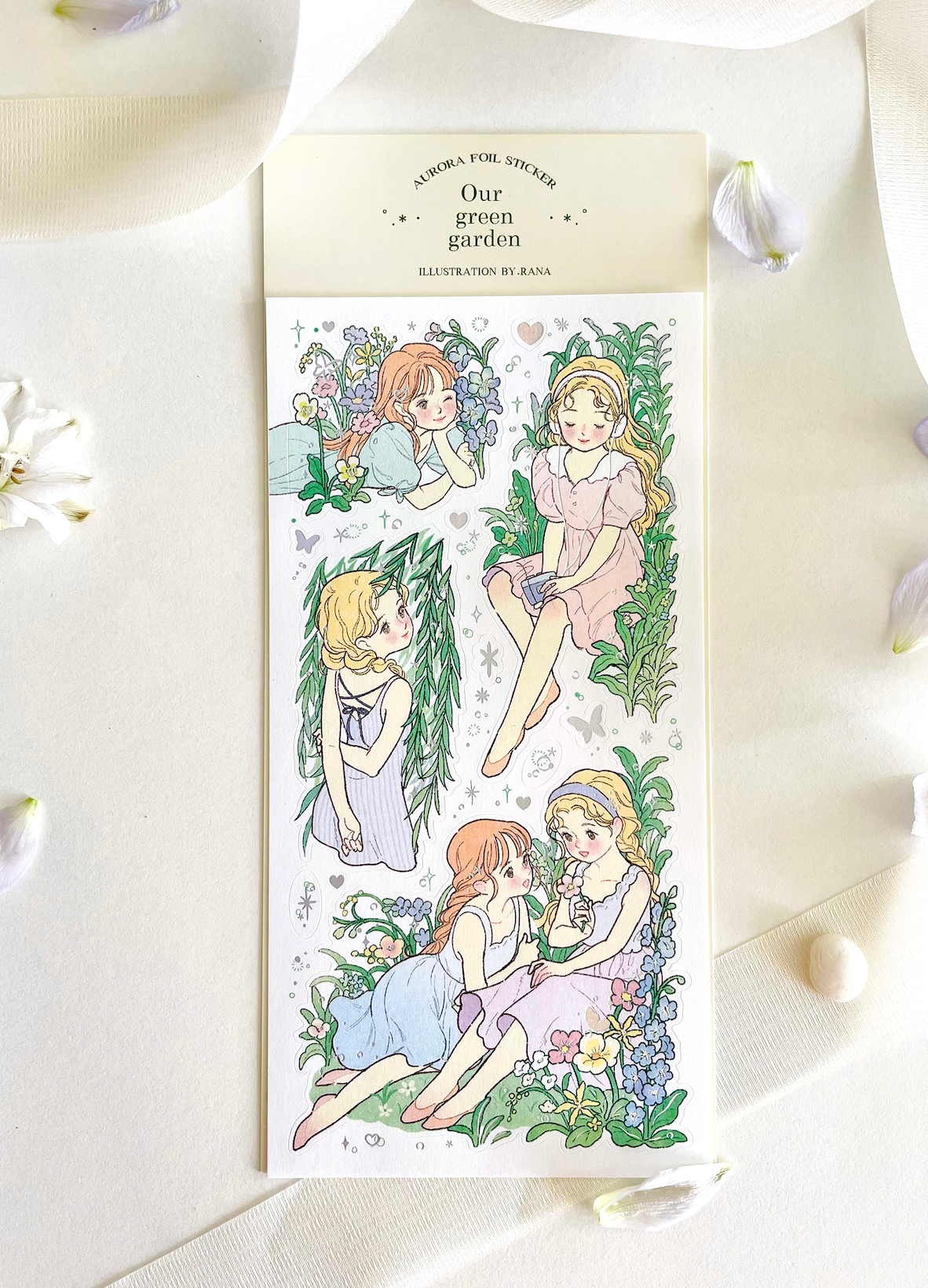 [BR20] RESTOCK by.rana 'Our Green Garden' Aurora Foil Sticker Sheet